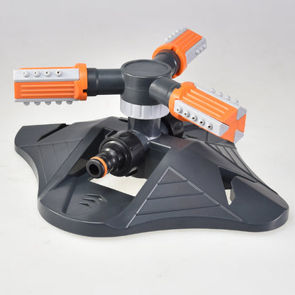 Adjustable 360° 3-Arm Rotating Sprinkler – Automatic Watering Nozzle for Lawn, Garden & Agricultural Irrigation