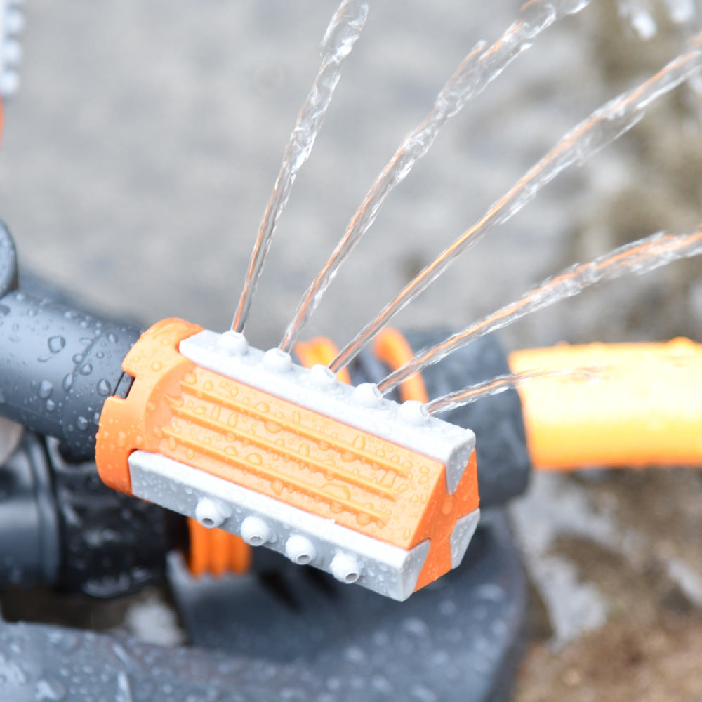Adjustable 360° 3-Arm Rotating Sprinkler – Automatic Watering Nozzle for Lawn, Garden & Agricultural Irrigation