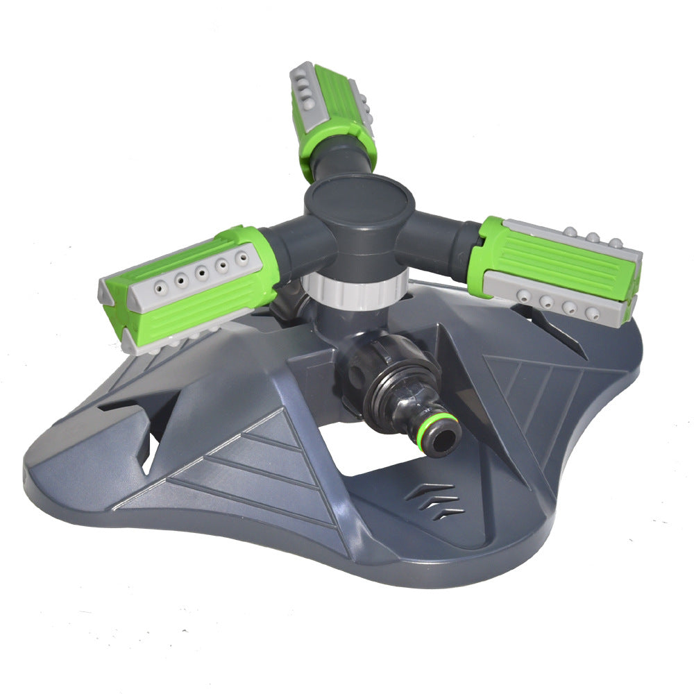 Adjustable 360° 3-Arm Rotating Sprinkler – Automatic Watering Nozzle for Lawn, Garden & Agricultural Irrigation