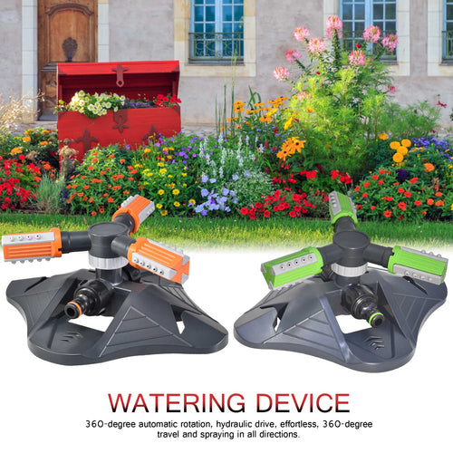 Adjustable 360° 3-Arm Rotating Sprinkler – Automatic Watering Nozzle for Lawn, Garden & Agricultural Irrigation