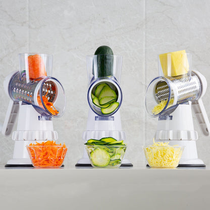 3-in-1 Manual Vegetable Slicer – Mandoline, Grater, Chopper & Shredder for Potatoes & Vegetables | Home Kitchen Gadget