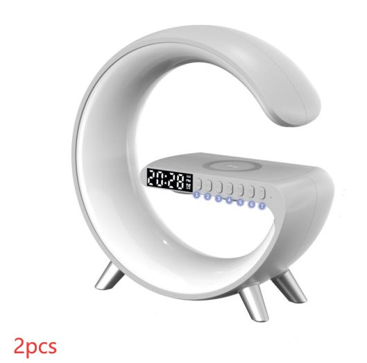 G Shaped LED Lamp Bluetooth Speake Wireless Charger Atmosphere Lamp App Control For Bedroom Home Decor